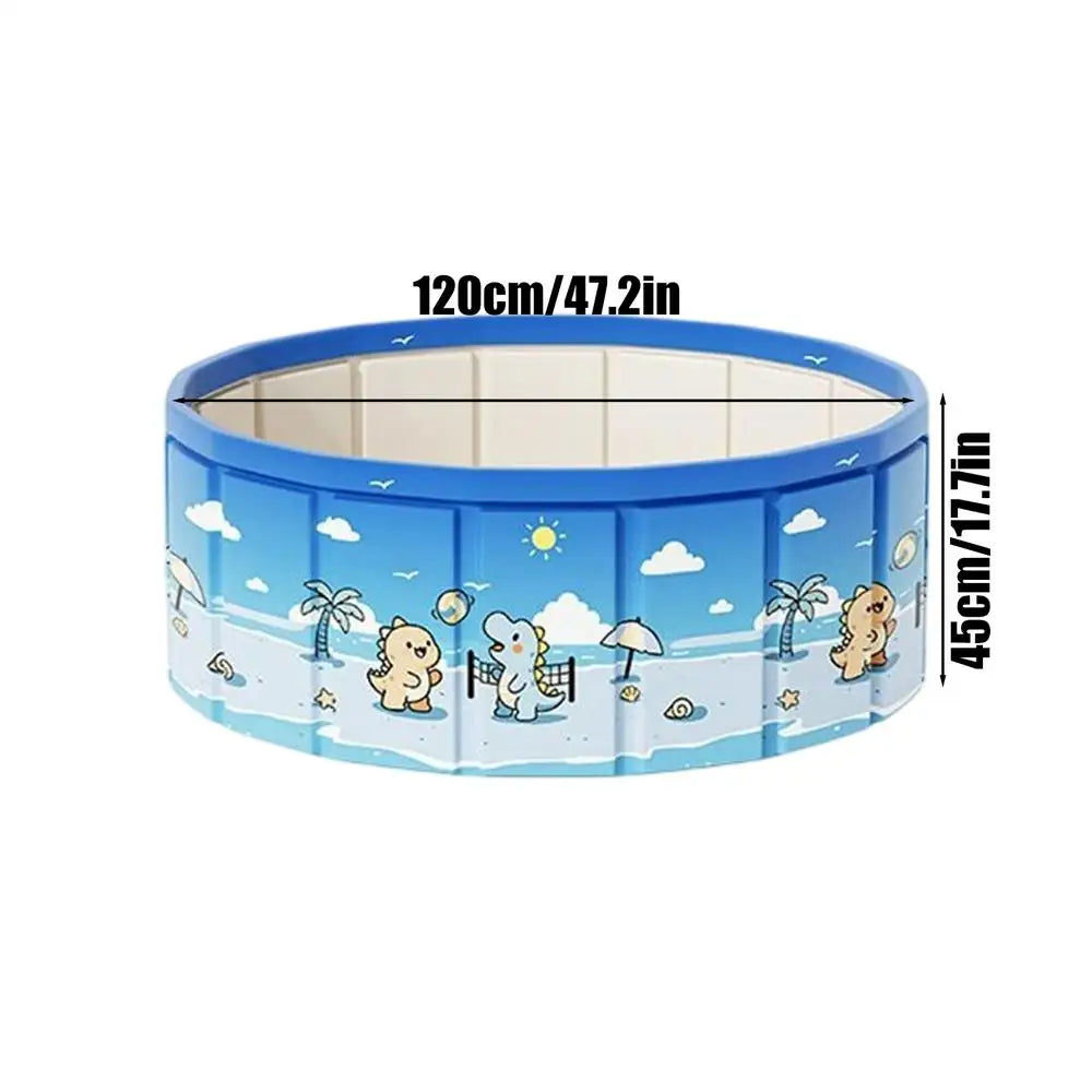 90/120/160cm Foldable Non-Slip Swimming Pool With Drain Hose Foldable Pool Outdoor Bath Tub Non-Slip Kid Pool Kiddie Water Pool