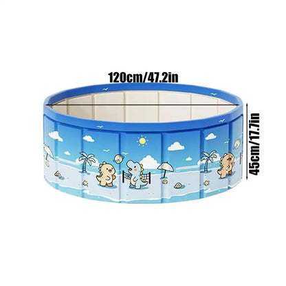 90/120/160cm Foldable Non-Slip Swimming Pool With Drain Hose Foldable Pool Outdoor Bath Tub Non-Slip Kid Pool Kiddie Water Pool