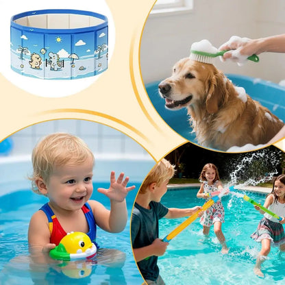 90/120/160cm Foldable Non-Slip Swimming Pool With Drain Hose Foldable Pool Outdoor Bath Tub Non-Slip Kid Pool Kiddie Water Pool