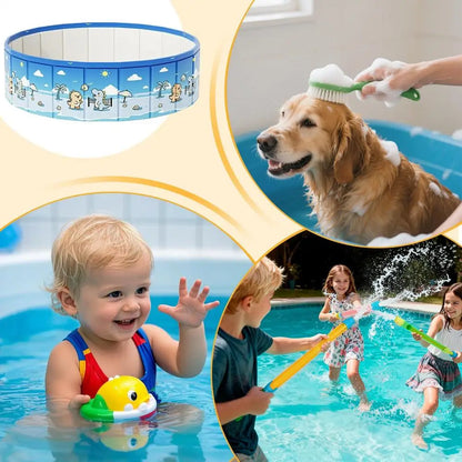 90/120/160cm Foldable Non-Slip Swimming Pool With Drain Hose Foldable Pool Outdoor Bath Tub Non-Slip Kid Pool Kiddie Water Pool
