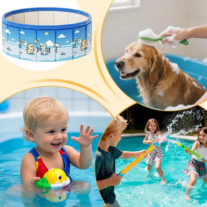 90/120/160cm Foldable Non-Slip Swimming Pool With Drain Hose Foldable Pool Outdoor Bath Tub Non-Slip Kid Pool Kiddie Water Pool